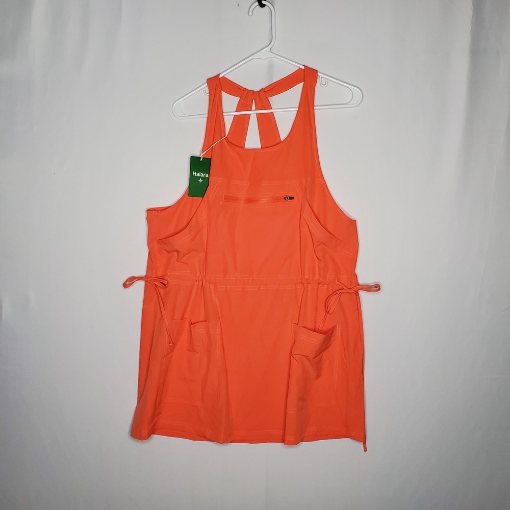 Halara Breezeful Dress Medium Lightweight Hiking Bib Pocket Drawstring Beachy